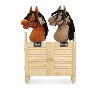 Grande écurie Double pour Chevaux de Loisir avec Portes. L'ensemble ne Comprend Pas Les Chevaux.