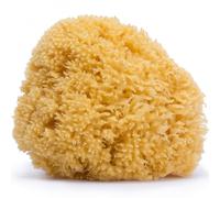 Suavinex Éponge de bain en fibre naturelle douce, grande et très absorbante – jaune +0 mois
