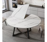 Grande extension de table ronde en bois de 120 cm à 200 cm de diamètre pour économiser de l'espace pour restauration, banquet, fête, table pliable et sans pieds