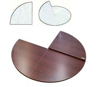 Grande extension de table ronde pliable - 119,4 cm, 149,7 cm, 150 cm, réglable - Gain de place - Pour dîners de famille - Portable - Sans pieds - Bois de bois rouge - 200 cm