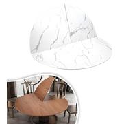 Grande extension de table ronde pliable à 4 plis pour fêtes, mariages, dîners, camping, pique-niques - Utilisation en intérieur/extérieur - 180 cm - Couleur blanche