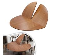 Grande extension de table ronde pliable de 160 cm pour fêtes, mariages, camping et pique-niques. Utilisation polyvalente intérieur/extérieur (marron)