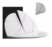 Grande extension de table ronde pliable en bois marbré - 10106,7 cm - 1,8 cm d'épaisseur - Parfaite pour remplacer temporairement le dessus de table pliable portable pour la maison et les événements