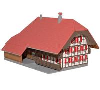 Grande Ferme Suisse XXL Échelle O 1:43.5 - Maquette de Prestige 50cm - Édition Maître-Artisan sur Mesure - Kit Pro - Fabriqué en Alsace ('Édition Maître-Artisan (Finition Multicolore Native))