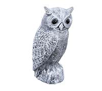 Grande figurine de hibou en pierre, résistant au gel et aux intempéries jusqu'à -30 °C, en béton massif