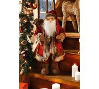 grande figurine décorative "Saint Nicolas", 60 cm de haut, figurine de Père Noël en textile & feutre