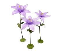 Grande Fleur Artificielle Géante EVA Imperméable Jonquille avec Tige et Base Flexibles Fleurs Décoratives pour Mariage pour Anniversaire de Mariage, Saint-Valentin, Fête des Mères(PURPLES)