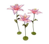 Grande Fleur Artificielle Géante EVA Imperméable Jonquille avec Tige et Base Flexibles Fleurs Décoratives pour Mariage pour Anniversaire de Mariage, Saint-Valentin, Fête des Mères(Pastel PURPLES)