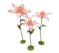 Grande Fleur Artificielle Géante EVA Imperméable Jonquille avec Tige et Base Flexibles Fleurs Décoratives pour Mariage pour Anniversaire de Mariage, Saint-Valentin, Fête des Mères(Fleur-Pinks)