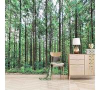 Grande Forêt Verte Fraîche En Trois Dimensions Papier Peint 3D Installation Facile Intissé Tapisserie Bureau Salon Canapé Chambre Décoration Murale-430cm×300cm