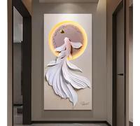 Grande fresque murale en relief, applique murale LED 3D avec télécommande pour régler la température de couleur et la luminosité, pour éclairage domestique et commercial, art déco pour couloir, bar