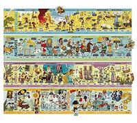 Grande Frise Historique magnétique 7 5X 58 cm + 50 Magnets Bois - Set Puzzle Enfant Jeu educatif XXL + 1 Carte Animal