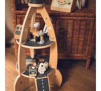 Grande fusée spatiale bois +accessoires