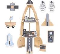 Grande Fusée Spatiale en bois avec accessoires à construire - Garage enfant +3 ans G