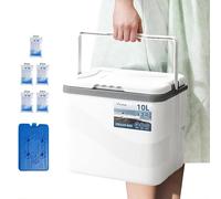 Grande glacière - Glacière à isolation rigide avec rétention de glace | Accessoire étanche à la poussière et aux fuites avec poignée, pour les activités de plein air, la nourriture, les fruits, les bo