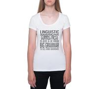 Grande Grammaire T-Shirt Blanc Femme Manches Courtes Col Rond