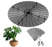 Grande grille de pot de fleurs, protection des plantes, chat, 52 cm, peut être coupée, diamètre pour pots de fleurs, protection contre les chats, protège la terre des animaux et des enfants
