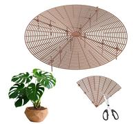 Grande grille de pot de fleurs, protection des plantes, chat, 52 cm, peut être coupée, diamètre pour pots de fleurs, protection contre les chats, protège la terre des animaux et des enfants