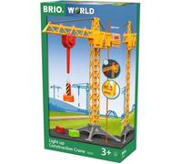 Grande grue lumineuse BRIO - Modèle 33835 - Jouet de construction pour enfant de 3 ans et plus