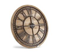 Grande horloge ancienne bois marron -