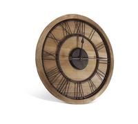 Grande horloge ancienne bois marron -