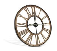 Grande Horloge Ancienne Fer Forge Marron 80x4x80cm - Fer Forgé - Décoration d'Autrefois