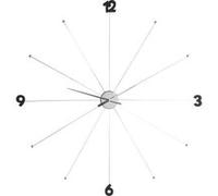 Grande Horloge Design Umbrella Chromée Métallique