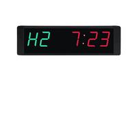 Grande Horloge Murale 1,5 pouces,8 chiffres horloge chronomètre, minuterie de gymnastique LED d'intervalle compte à rebours numérique murale remise en forme for la maison(GI2G-1.5R)