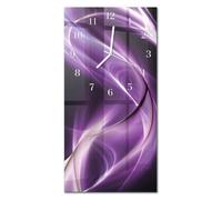 Grande horloge murale 30x60 Aiguilles blanches Flots Horloge murale originale pour salon
