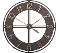 Grande Horloge Murale de Jardin d'extérieur de 60 cm, Horloge de Jardin à Face Ouverte en métal étanche pour intérieur extérieur pour Salon Moderne géante Horloge en métal à Face ou
