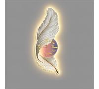 Grande Horloge Murale décorative en Forme de Plume pour Salon, Applique Murale décorative, Horloge Murale de Couloir, Peinture décorative Simple