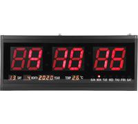 Grande Horloge murale digitale LED moderne Date Température 24 ou 12 heures Bureau -