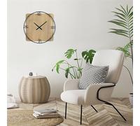 Grande Horloge Murale en métal de 27 Pouces, Rustique, Ronde, Presque silencieuse, Vintage, décorative, pour Salon, Cuisine, Chambre à Coucher, Ferme, Art Mural Moderne