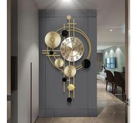 Grande horloge murale en métal - Design moderne pour salon, salle à manger, cuisine - Montre murale décorative et fonctionnelle
