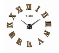 Grande Horloge Murale Horloge Murale numérique Simple et Moderne à Faire soi-même, silencieuse, for Bureau, Salon, Maison, décoration Murale, Autocollant Mural sans Perforation(Coffee)