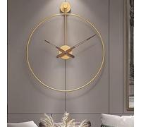 Grande Horloge Murale, Horloges pour La Décoration De Salon, Horloge Murale Moderne, Horloge Murale Silencieuse à Piles, pour La Cuisine Chambres Bureau Maison Horloges Murales, Gold, 80 cm
