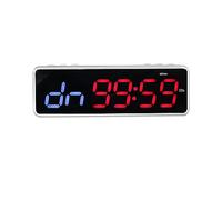 Grande Horloge Murale Minuterie d'intervalle de minuterie gymnastique 1 pouce, horloge forme physique d'entraînement alimentée par batterie contrôle d'application, compte à rebours/UP(Q20W(bluered))