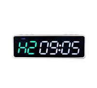 Grande Horloge Murale Minuterie d'intervalle de minuterie gymnastique 1 pouce, horloge forme physique d'entraînement alimentée par batterie contrôle d'application, compte à rebours/UP(Q20W(WG))