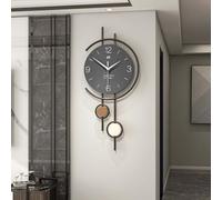 Grande horloge murale moderne en bois pour décoration de salon, horloge à pendule silencieuse, fonctionne avec piles, sans tic-tac, décoration d'intérieur