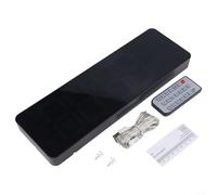 Grande horloge murale numérique de 33 cm avec affichage de la température et du jour de la semaine, réveil de table avec télécommande, luminosité réglable pour le salon ou le bureau (lumière verte)