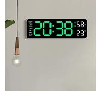 Grande horloge murale numérique de 9 pouces, alimentée par USB, température et humidité, variateur automatique, horloge de Table DST, réveil électronique LED 12/24H BO