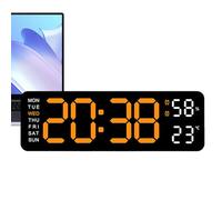 Grande horloge murale numérique - Horloge murale numérique | Horloge murale électronique rectangulaire à LED Réveil moderne Décoration de la maison simple Décoration murale avec lettres gr