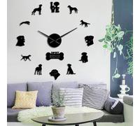 Grande horloge murale rhodésienne à faire soi-même - Décoration d'intérieur - Motif chien de lion africain