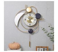 Grande horloge murale silencieuse - Design moderne en chiffres arabes pour salon, chambre à coucher ou bureau - Horloge irrégulière à quartz sans tic-tac