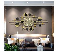 Grande Horloge Murale Tendance en métal 3D, décoration créative irrégulière, horloges murales silencieuses, Horloge Murale Moderne à Quartz sans tic-tac pour Salon, Cuisine, Chambre à Coucher, 100 x