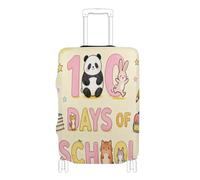 Grande housse de bagage élastique anti-poussière pour valises de 45,7 à 81,3 cm, 100 days school cartoon jaune, S 18-20 in