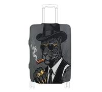 Grande housse de bagage élastique lavable pour valise de 45,7 à 81,3 cm, Boss Léopard Noir, XL 29-32 in