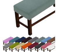 Grande housse de banc rectangulaire anti-rayures, pour protéger chaise, chambre à coucher, salon, cuisine (vert clair, taille L : 160-180 cm, l : 35-50 cm, H : 20 cm)