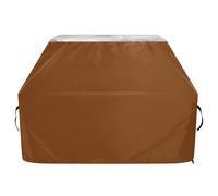 Grande housse de barbecue d'extérieur en terre cuite unie marron de 165,1 cm, imperméable et résistante avec cordon de serrage réglable pour protéger de la poussière et du vent