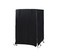 通用 Grande housse de cage à oiseaux, Oxford imperméable, occultante, coupe-vent, anti-poussière pour perroquet, pigeon, 97 x 60 x 130 cm (noir)